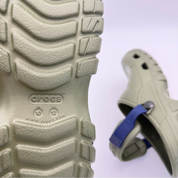 Crocs Offroad Sport NEW Clog Army Green Blue Unisex Men’s Sz 10 Women’s 12 - Picture 4 of 5